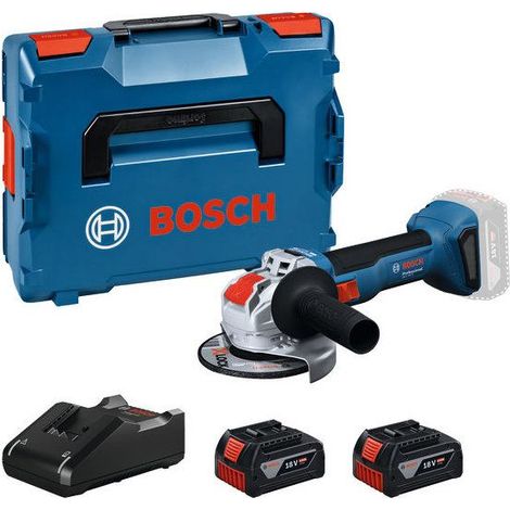 BOSCH PROFESSIONAL Akku-Winkelschleifer - GWX 18V-8 - 18V - 125mm - Mit 2 GBA 4,0Ah Batterien + GAL 1840 L X-LOCK