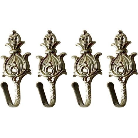 YMYNY Embrasses de rideaux en alliage de zinc style vintage, crochets de suspension pour fenêtre, bronze, 4 pièces (1/4)