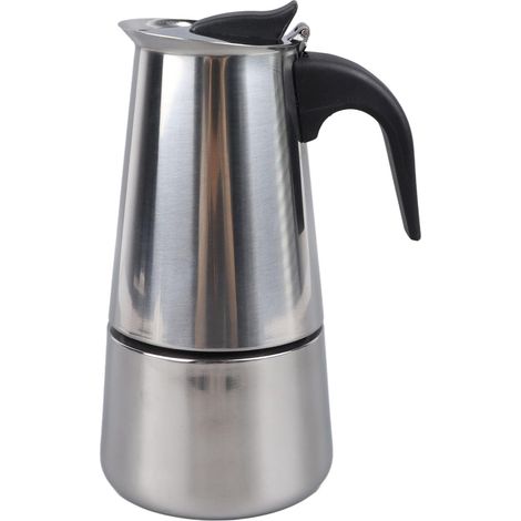 Pot à Moka, Tasse à Moka De 300 ML en Acier Inoxydable, Cafetière Portable Facile à Nettoyer pour Le Bureau Et Le Camping (1/5)