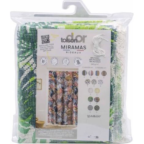 Rideau marseillais imprimé 200g/m2 Lavande (225 x 140 cm) (1/4)