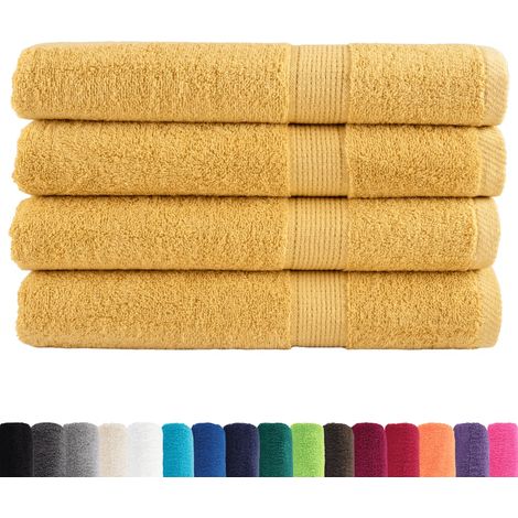 Serviettes de sauna de qualité supérieure SOLUND 4 pcs doré (1/5)