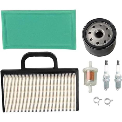 698754 273638 Filtre à air 691035 Filtre à carburant 696854 Filtre à huile Bougie d'allumage pour Briggs Intek Extended Life Series V-Twin 18-26 HP Tondeuse