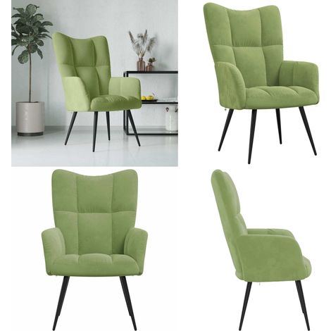 Relaxsessel Hellgrün Samt - Samtsessel - Sessel Hellgrün - Wohnzimmersessel - Bequemsessel - Lounge Chair - Home & Living (1/5)