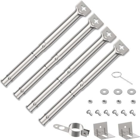 4 tubi bruciatore regolabili, in acciaio inox, da 30,8 cm a 44,9 cm, per barbecue a gas, Campingaz, Blooma (1/5)