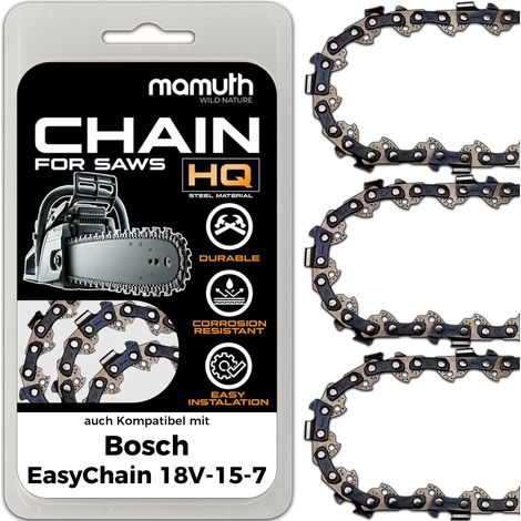 3x Chaîne de Scie à Chaîne 15cm 1,1mm 0,325" 32 TG pour Bosch EasyChain 18V-15-7 (1/4)