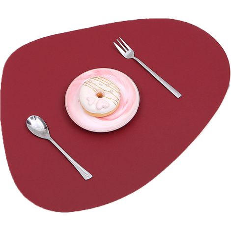 Sets de table antidérapants à particules irrégulières - Rouge - Sets de table antidérapants à particules irrégulières - Rouge (1/5)