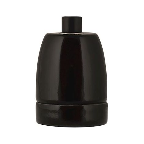 douille en porcelaine - culot e27 - noir - bailey 139706