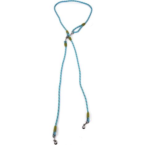 Laisse mains libres en nylon pour chien, laisse de dressage avec coutures réfléchissantes et bandoulière réglable
