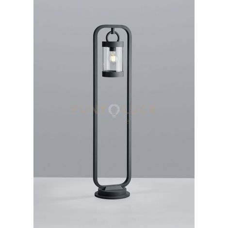 SAMBESI PALO ALTO LED DA ESTERNO LANTERNA CON SENSORE CREPUSCOLARE METALLO ANTRACITE H. 100CM 1 LUCE ATTACCO E27