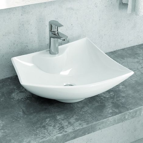 Lavabo bagno da appoggio moderno modello Litos-149 kamalu
