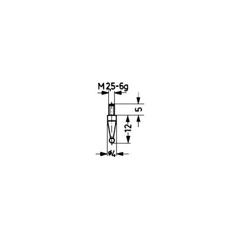 Messeinsatz f.Messuhren u.Feinz. Stahl ABB.18/ 1,0 mm Käfer
