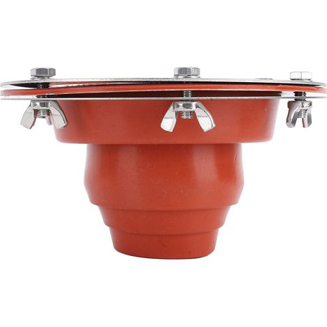 Kit sortie poêle tente joints silicone toit résistant chaleur 280°C acier inox boîtier cheminée 4.5-10cm adaptable tuyau triple paroi orange (1/5)