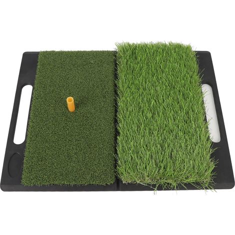 Tapis de pratique sportive 2 en 1 en gazon synthétique PP, tapis d'entraînement portable de type bunker pour l'intérieur et l'extérieur (1/5)