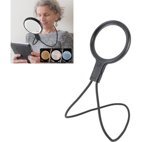 Lupa manos libres 5X 15X Adecuada para leer,lupa grande Adecuada para leer,lupa flexible con brazo flexible Adecuada para leer (1/5)