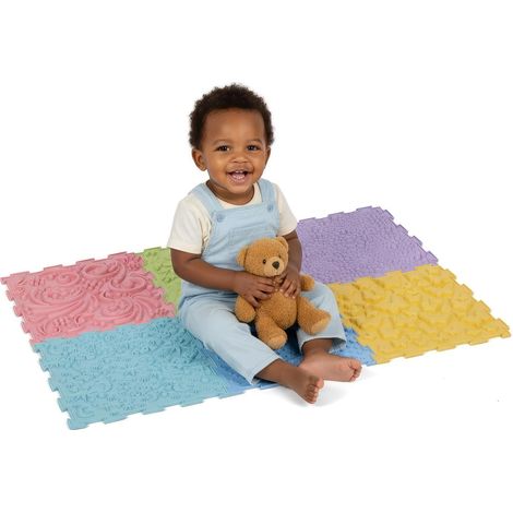 KiddyMoon SM-001 Tappetino multicolore, 6 pezzi, giocattolo sensoriale (1/3)