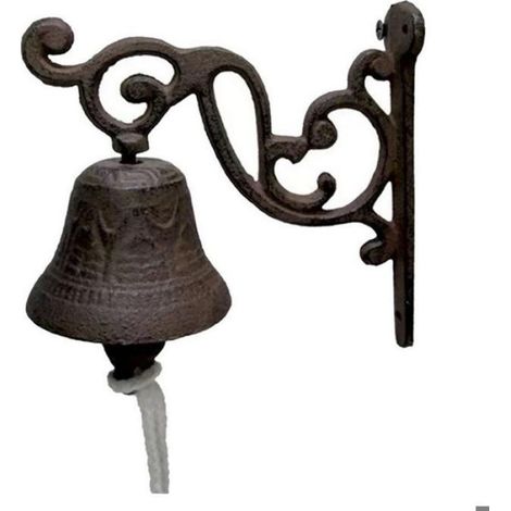 Cloche De Dîner - Fonte - Pour Porte Murale Extérieure Ou Intérieure - Ferme Jardin Cour Véranda - 1 Pièce (1/5)