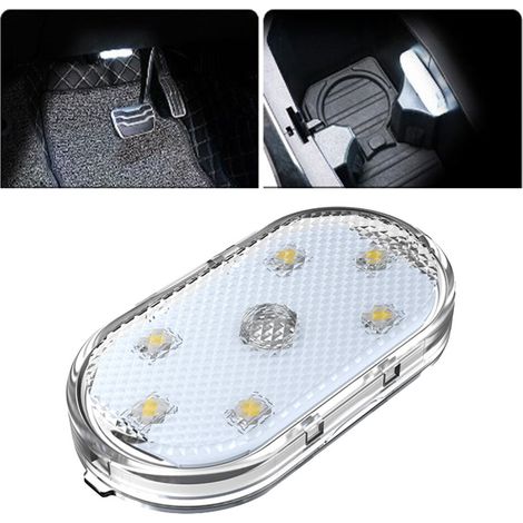 Mini plafonnier de voiture avec commande tactile, LED USB, lumière de lecture bleue 3W.
