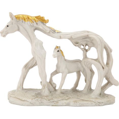 Figurines de chevaux en résine exquises, ornées de motifs ajourés, fabriquées à la main, symbolisant le feng shui, d'un réalisme saisissant, non toxiques et respectueuses de l'environnement, hautement (1/5)