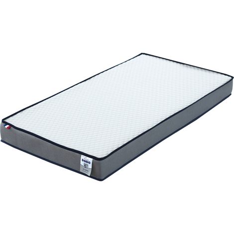 Matelas bébé évolutif made in France Blanc 60x120x11 cm (1/4)