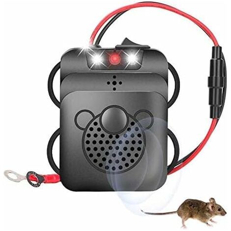 Répulsif à Ultrasons pour Parasites,électronique Dissuasion de Rat,Contrôle des Parasites Rejet des Souris et des Rongeurs avec Lampes Stroboscopiques à Del pour Voiture, Grange, Cuisine-Fei Yu (1/5)