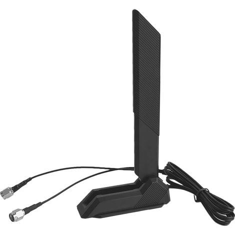 Antenne Wi-Fi 6E tri-bande (2,4 GHz/5 GHz/6 GHz) pour PC, compatible avec les ordinateurs, routeurs, PC et consoles de jeux ASUS. Répéteur Wi-Fi 2,4 GHz/5 GHz/5,8 GHz/6 GHz, base magnétique, pliable ( (1/5)