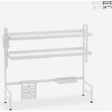Abtropfgestell für die Spüle platzsparend 95x27x79 Teket - Weiß