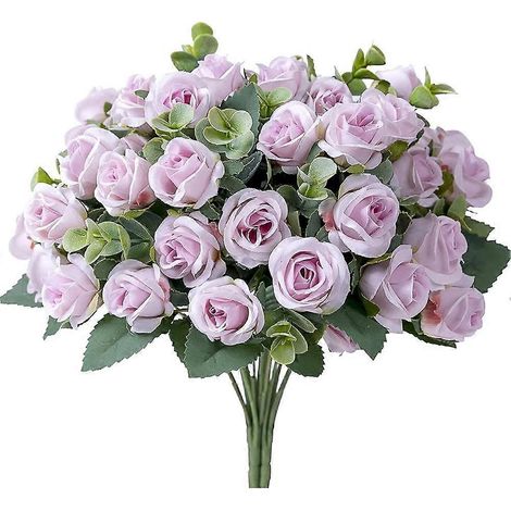 Bouquet de fleurs artificielles de 30 cm, fausses fleurs pour la décoration intérieureviolet (1/5)