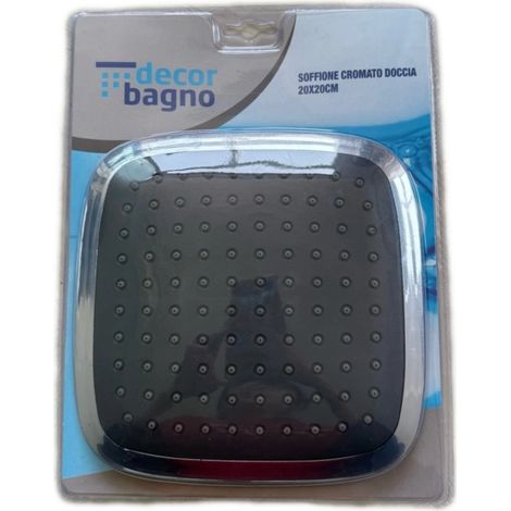 doccino quadrato cromato decor bagno 20x20 cm