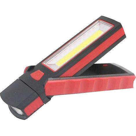 Pack Super Lumineux Réglable Cob Led Travail Lumière Vérifier Lampe De Poche Magnétique Camping Tente Lanterne Avec Crochet Aimant (1/4)
