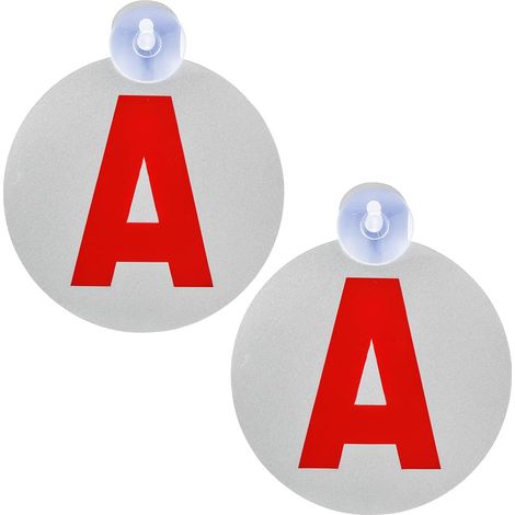 2 Disque A Jeune Conducteur, disques électrostatiques pour Les conducteurs Adolescents avec ventouses pour la Fixation sur Les véhicules, 15 cm de diamètre (1/5)