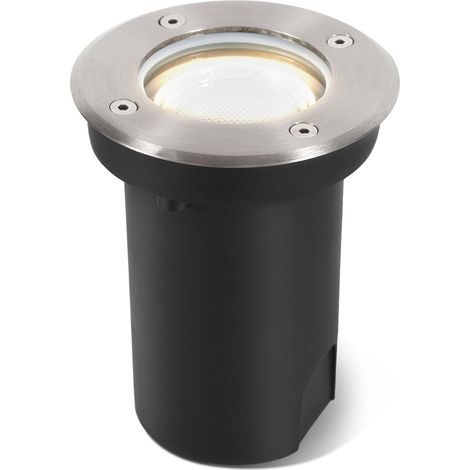 Jopassy 1x 3W Luci sotterranee Orientabile lampada LED Bianco neutro - Alloggiamento argento, sotterranea per giardino, illuminazione esterna (1/5)