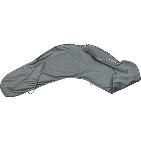 Samtkissenbezug für BabyUniverse Large Cocoon Boomerang Schwangerschaftskissen – Dunkelgrau (1/4)