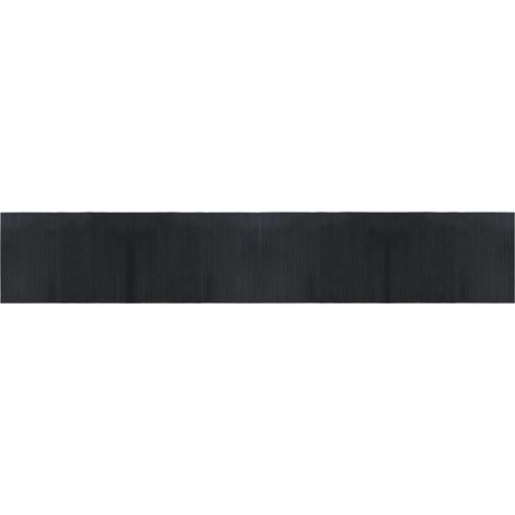 Tapis rectangulaire noir 70x400 cm bambou (1/5)