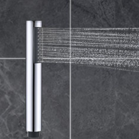 Handbrause Edelstahl, Wassersparend, Anti-Kalk, Hochdruck Rain-Strahl, Chrom Rundlich (1/5)