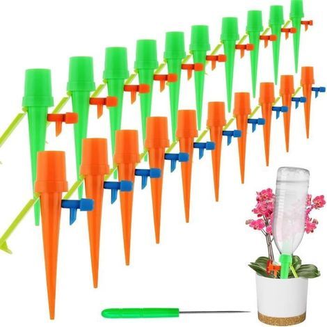 Automatic Drip Irrigation Kit - 21 Pieces - Adjustable Valves - Water Saver - For Indoor & Outdoor Use (1/4)