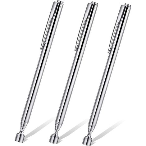Ecleanfy - Outils Télescopiques Magnétiques 3 Pièces,Magnet de Ramassage,Tige Télescopique Magnétiques Extensible Portable,Tige d\'extension Magnétique de Ramassage,Tige Télescopiques Avec Clip de Poc (1/5)