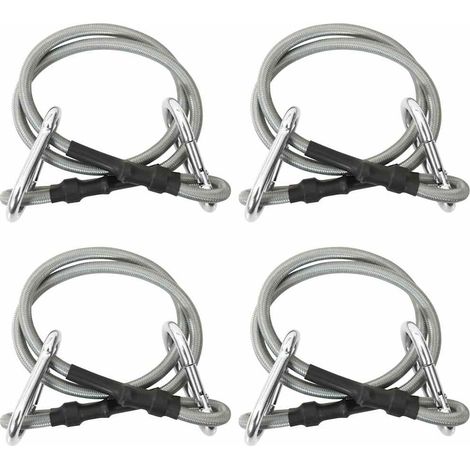 vidaXL Cordes avec mousqueton 4 pcs Caoutchouc (1/5)