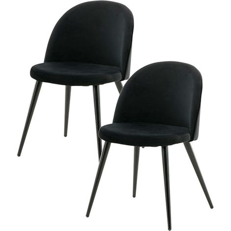 Skagen Esszimmerstuhl velour schwarz.