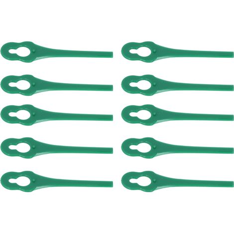 100 lames de coupe en plastique pour tondeuse à gazon, lames de rechange pour débroussailleuse, outils de taille manuels, vert (1/5)