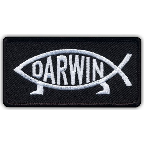 Écusson brodé Poisson Darwin - Dos auto-adhésif