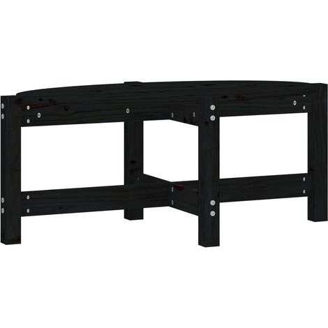 Maison Exclusive - Couchtisch Schwarz 87x48x35 cm Massivholz Kief