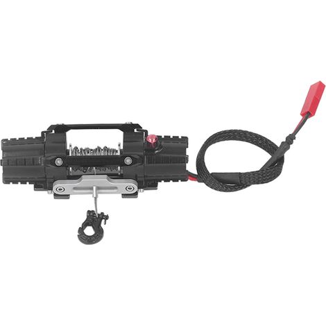 Treuil électrique double moteur en alliage d'aluminium pour voiture RC Axial SCX10 90046 D90 1/10 (6 à 8 V, noir) (1/5)