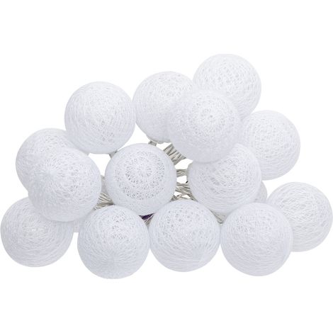 Zuckerwattengirlande, weiß, 16 batteriebetriebene LED-Lichter (1/5)