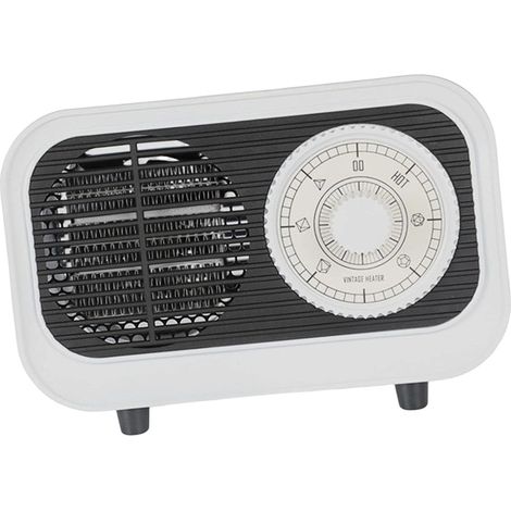 Termoventilatore portatile retrò per camera da letto o stanza invernale 1 termoventilatore elettrico, 1 manuale (bianco) (1/4)