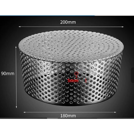 Filtre de descente de gouttière, protège-gouttière en acier inoxydable de 20 × 9 cm, couvercle de gouttière conique ajouré, empêche le blocage (1/4)