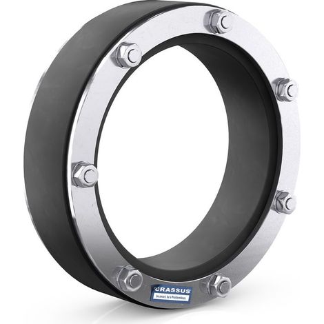 Raccord CR Pressdg. Type DD, DN 400, OD 273 mm jusqu'à 3 bar, joint : 40 mm, EPDM / V2A