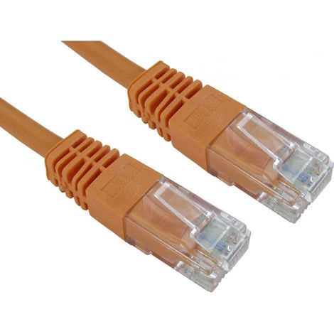 Câble Ethernet catégorie 5e UTP RS PRO, Orange, 10m PVC Avec connecteur Droit ( Prix pour 1 )