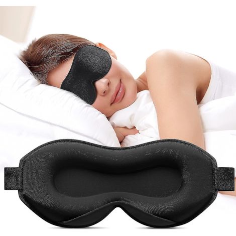 Masque de sommeil unisexe, masque 3D pour dormir sur le côté, masque occultant 100 % soie, masque de sommeil avec sangles ajustables