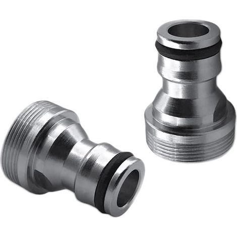 2 Pièces Connecteur de Robinet en Laiton Jardin Adaptateur Robinet Tuyau Arrosage Connecteur Embout Arrosage Laiton Connecteur de Tuyau D'arrosage Tuyau de Conduite D'eau Joiner-JUSCH (1/5)