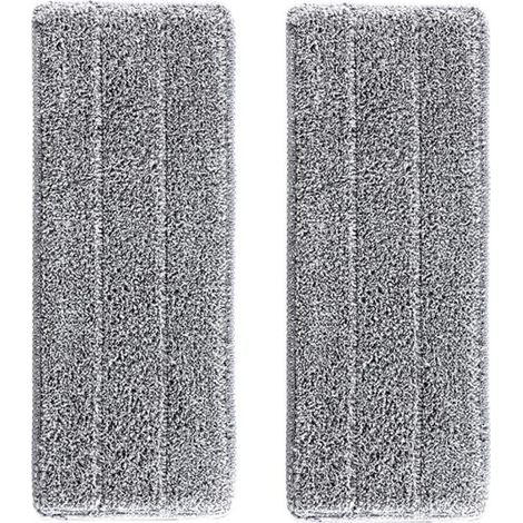 Venteo – Lot de 2 housses microfibre ultra absorbantes – Système de nettoyage mains libres – Compatible balai Auto Clean and Dry™ – Tête rotative 360°